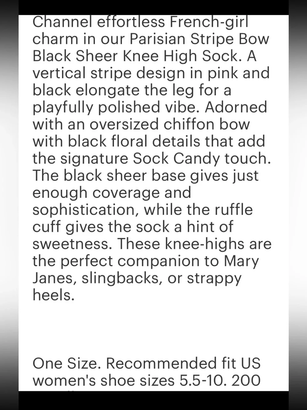 Sock Candy Parision Pink Striped Knee-High Socks with Floral Bow Accent.